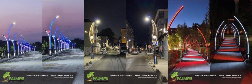dekoratif yol aydınlatma direkleri