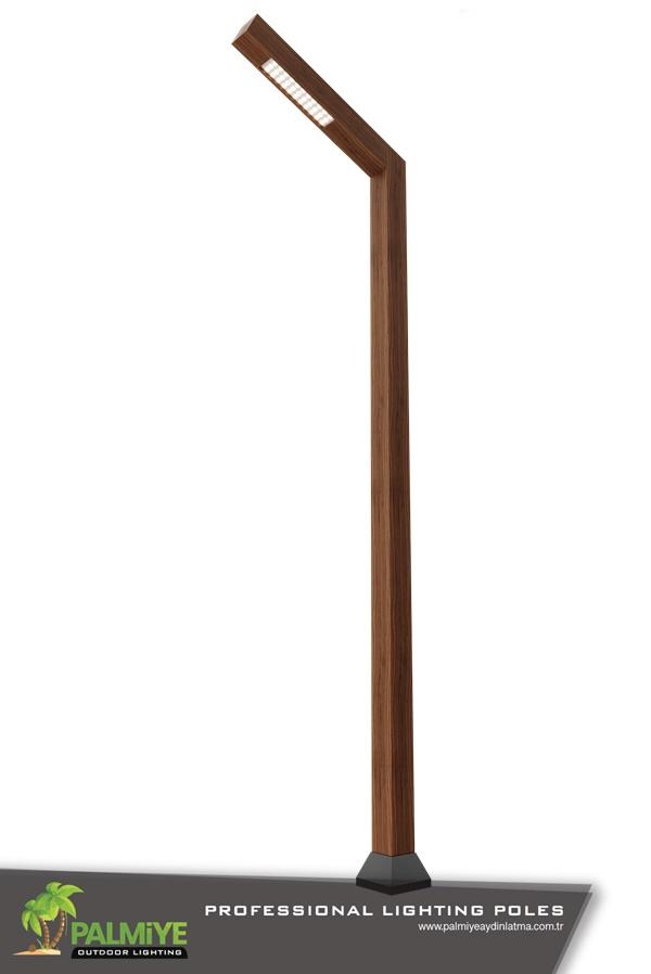 ahşap görünümlü aydınlatma direkleri wood-talen