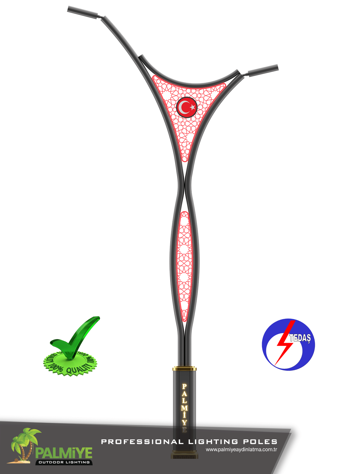 Tedaş onaylı-Drago-v2-aluminyum-aydinlatma-diregi