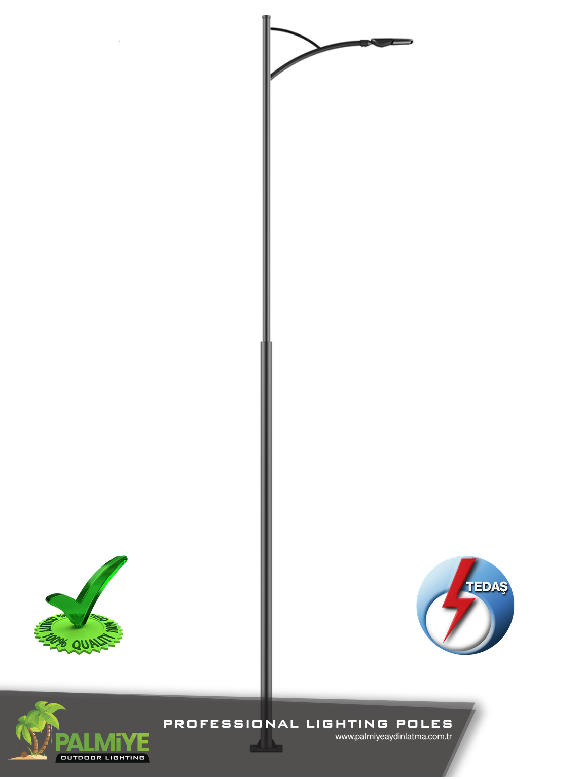 Road v1- 10 metre tedaş onaylı aydınlatma direkleri